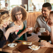 people drinking coffee